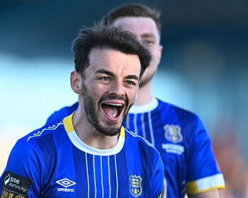 Shane Griffin celebrates a goal for Waterford