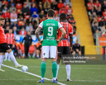 Cork City's Ruairi Keating had the final say on a busy night in the First Division