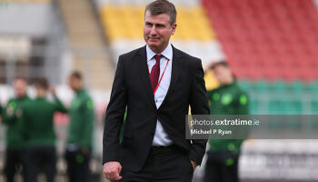Stephen Kenny pictured in advance of his first game as Republic of Ireland under-21 manager, against Luxembourg, in March 2019.