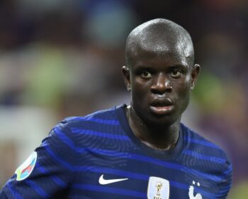 N'Golo Kante of France looks on during the UEFA Euro 2020 Championship Round of 16 match between France and Switzerland at National Arena on June 28, 2021 in Bucharest, Romania.