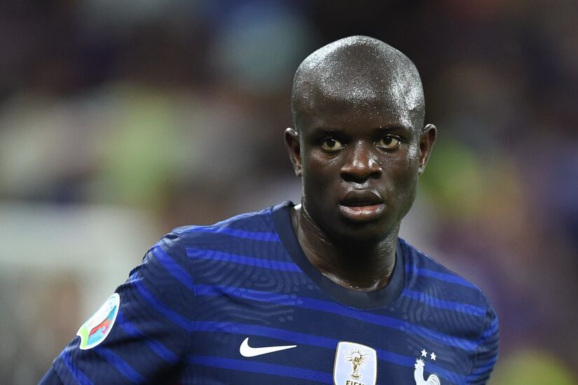 N'Golo Kante of France looks on during the UEFA Euro 2020 Championship Round of 16 match between France and Switzerland at National Arena on June 28, 2021 in Bucharest, Romania.