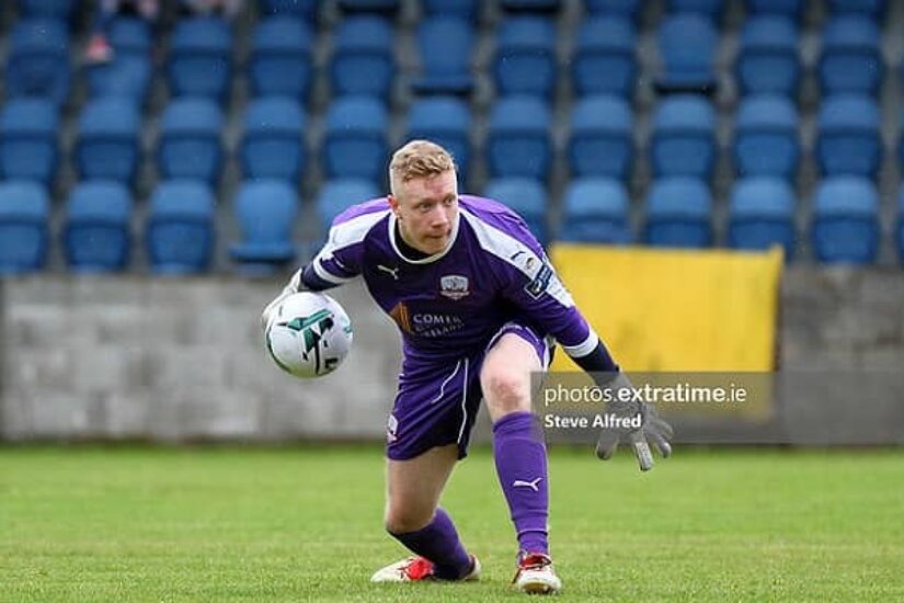 Galway United goalkeeper Kevin Horgan in action against Cobh Ramblers.