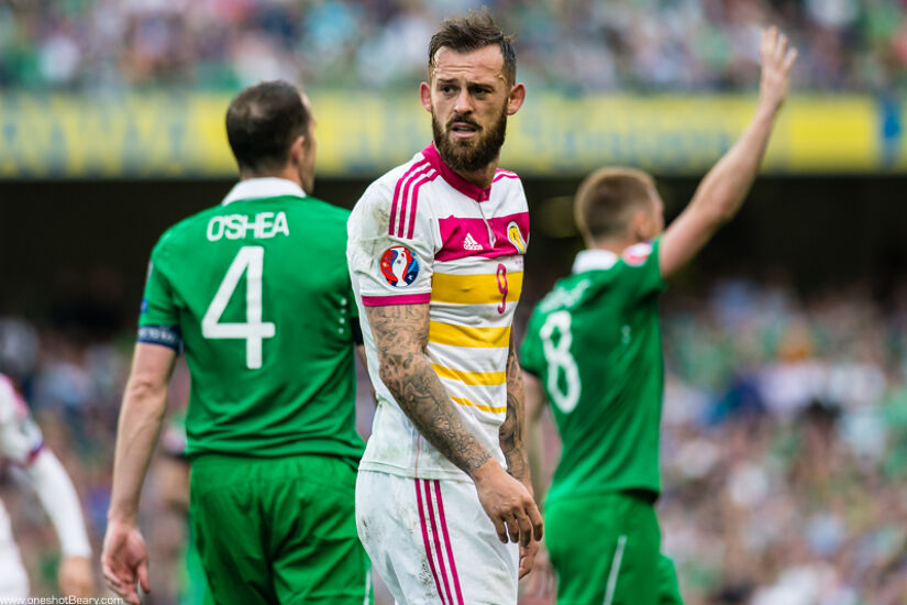 Steven Fletcher in action for Scotland