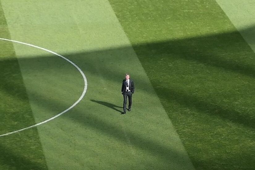 Stephen Kenny in the Aviva Stadium ahead of his first home game in charge of the Republic of Ireland