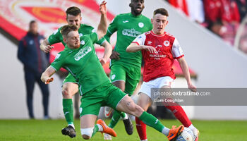Rob Slevin in action for Finn Harps during the 2022 season.