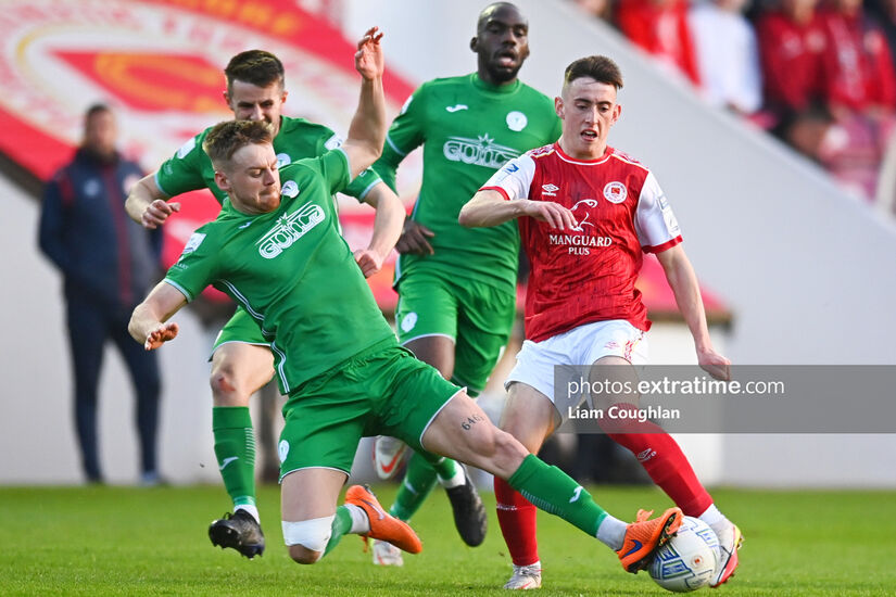 Rob Slevin in action for Finn Harps during the 2022 season.