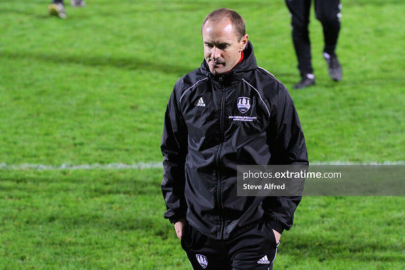 A tough night for Cork City boss Colin Healy (pictured).