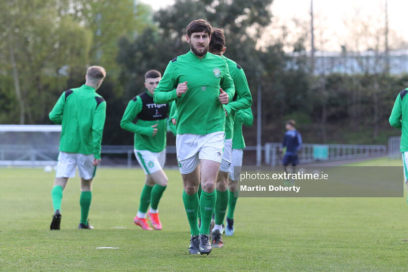 Aaron Barry of Bray Wanderers during the warm up in last week's game with UCD.