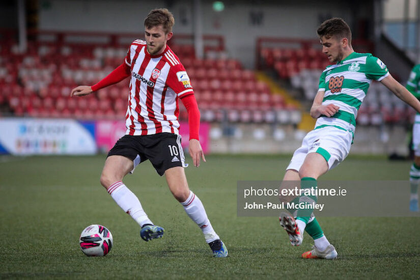 Will Patching playing against Shamrock Rovers earlier this season