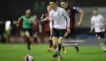 Johnny Kenny of Sligo Rovers in action during the Bit o' Red's 3-1 win over Bohemians at Dalymount Park on April 20, 2021.