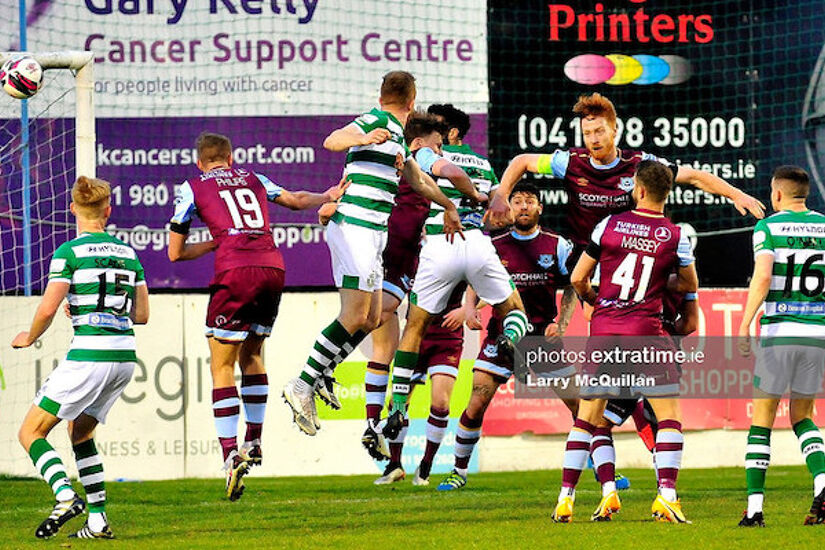 Action from Shamrock Rovers 1-0 win in Head in the Game Park against Drogheda United earlier this season