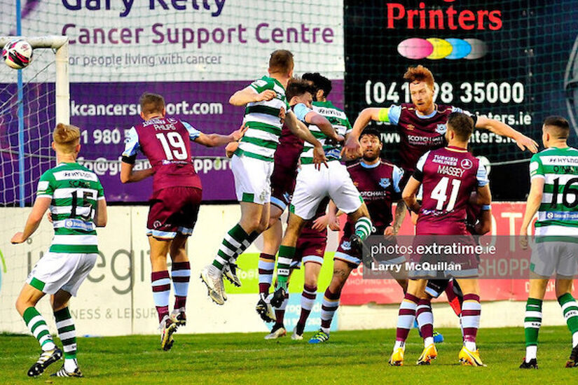 Action from Head in the Game Park when Rovers claimed the win with a late winner