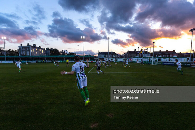 Action from the last time Cork City travelled to take on Bray - the scoreless game in April 2021