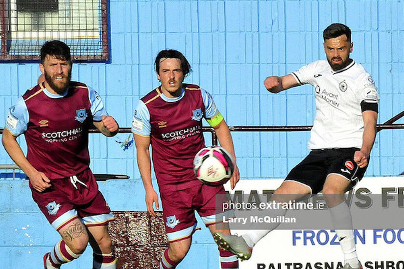 Gary Deegan and Greg Bolger in action in the 1-1 draw between the teams in Drogheda last April