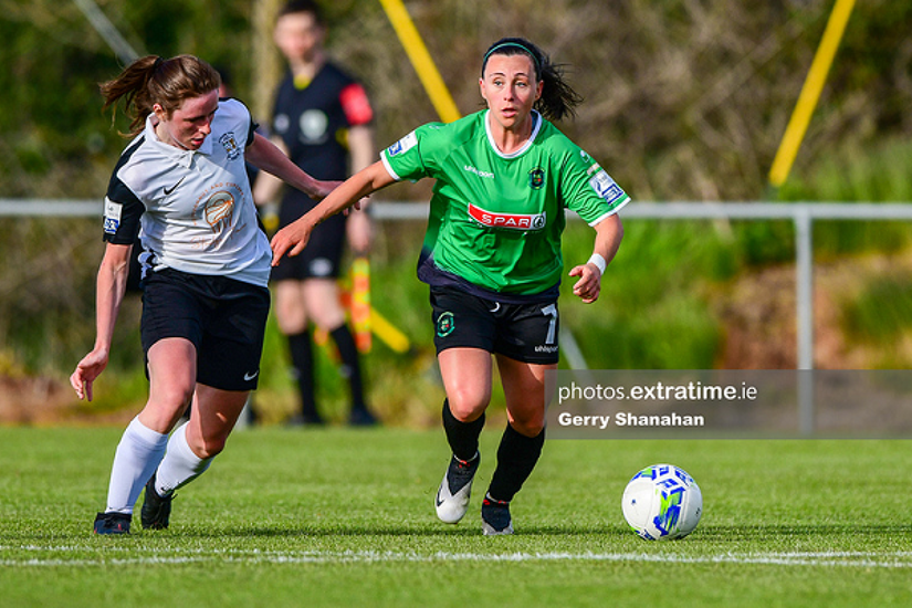 Megan Smyth-Lynch in action for Peamount United during the 2021 WNL season.