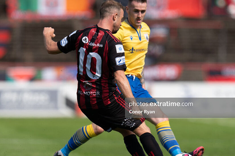 Shane Elworthy in action against Bohemians