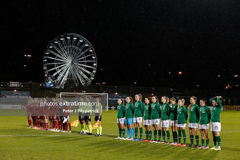 Ireland line up against Georgia in Tallaght last November
