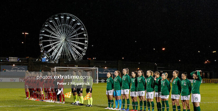 Ireland line up ahead of their 11-0 win over Georgia in their last World Cup qualifier