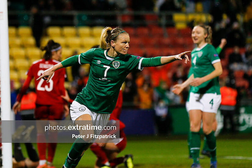 Diane Caldwell in action for Ireland against Georgia last November