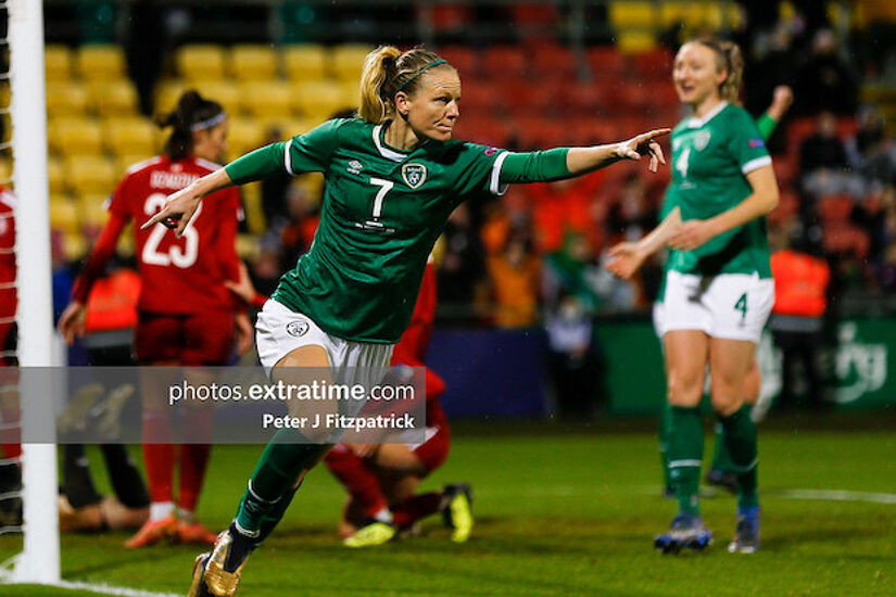 Diane Caldwell in action against Georgia in Tallaght last November