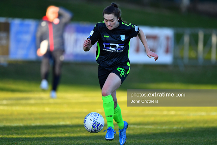 Sarah McKevitt in action for DLR Waves during the 2022 WNL season.