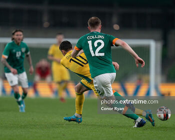 Nathan Collins in action against Lithuania last March