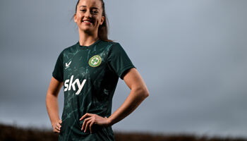 Anna Patten poses for a portrait during a Republic of Ireland Women's media day at Castleknock Hotel in Dublin.