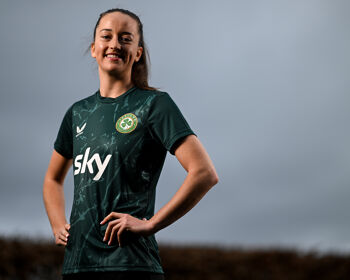 Anna Patten poses for a portrait during a Republic of Ireland Women's media day at Castleknock Hotel in Dublin.