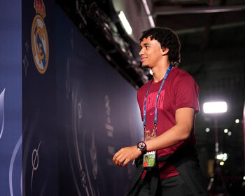 Trent Alexander-Arnold of Liverpool arrives at the stadium prior to the Liverpool FC Training Session at Stade de France on May 27, 2022 in Paris, France. 