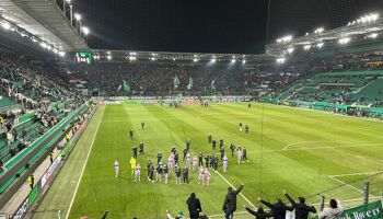 Shamrock Rovers celebrate their draw in Vienna