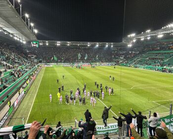 Shamrock Rovers celebrate their draw in Vienna