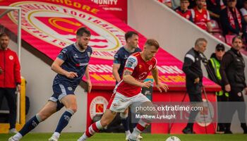 Action from Derry's 1-0 win over the Athletic in May 2024 at Richmond Park