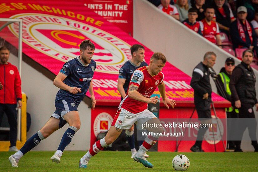 Action from Derry's 1-0 win over the Athletic in May 2024 at Richmond Park