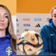 Swedish striker Kosovare Asllani (left) and Australian goalkeeper Mackenzie Arnold