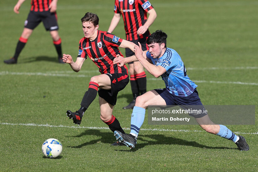Action from UCD's victory over Longford Town this afternoon.