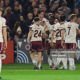 Galway United players celebrate David Hurley's equaliser at Dalymount Park