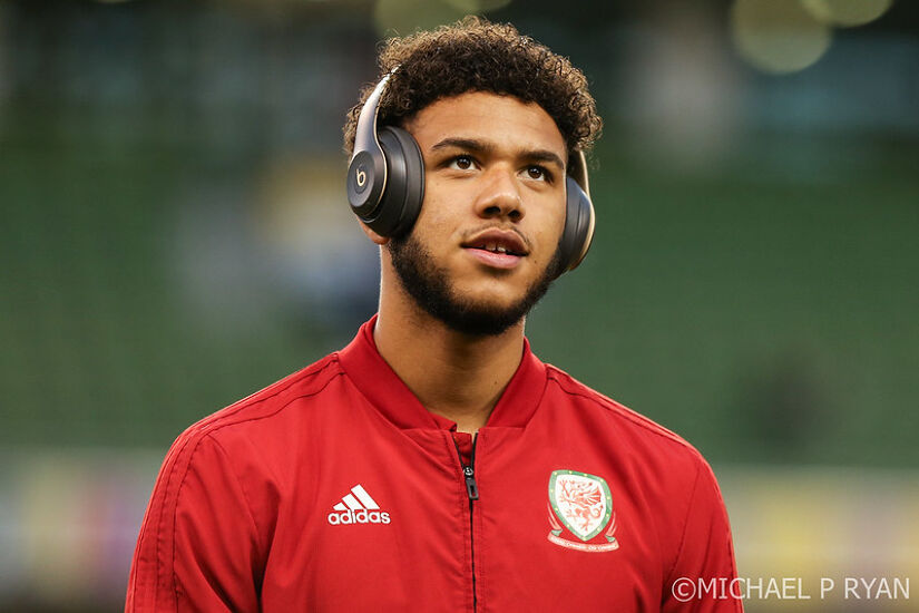 Tyler Roberts of Wales ahead of the UEFA Nations League game between Rep of Ireland and Wales on Tuesday 16th October 2018 at the Aviva Stadium, Dublin.