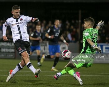 Sean Murray of Dundalk during the SSE Airtricity League Premier Division match between Dundalk and Waterford at Oriel Park in October 2021.