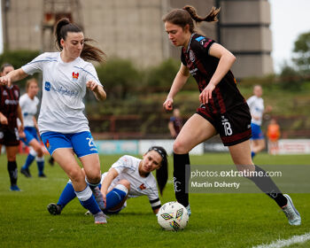 Aoibhe Fleming in action against Lisburn Ladies on Sunday, 24 March 2024.