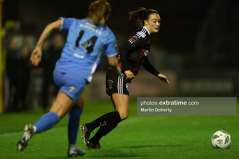Katie Lovely in action for Bohemians