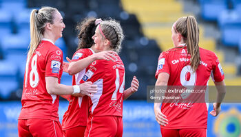 Sligo Rovers celebrate during a match against Athlone Town on Satuday, 27 October 2022.