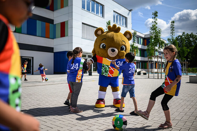 The currently nameless mascot for EURO 2024 was unveiled on Tuesday in Gelsenkirchen