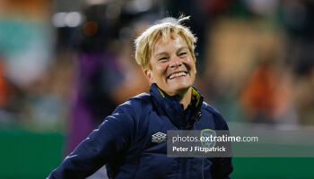 Vera Pauw is all smiles at the final whistle in Tallaght