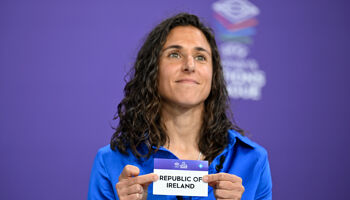 Fiorentina's Spanish striker Vero Boquete draws Ireland out in UEFA Women's Nations League Phase Draw at UEFA HQ in Nyon