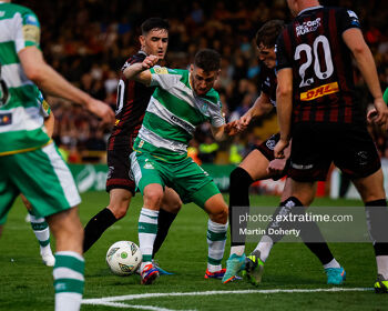 Action from Bohemians -v- Shamrock Rovers FAI Cup second round fixture on Friday, 19 July 2024.
