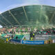 Shamrock Rovers supporters in the South Stand in Tallaght Stadium