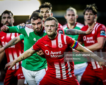 Action from the League of Ireland Premier Division match between Cork City FC and Sligo Rovers at Turner's Cross