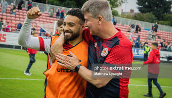 Stephen Kenny with winger Jake Mulraney