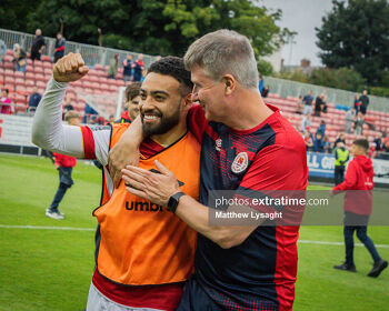 Stephen Kenny with winger Jake Mulraney