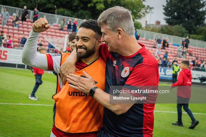 Stephen Kenny with winger Jake Mulraney